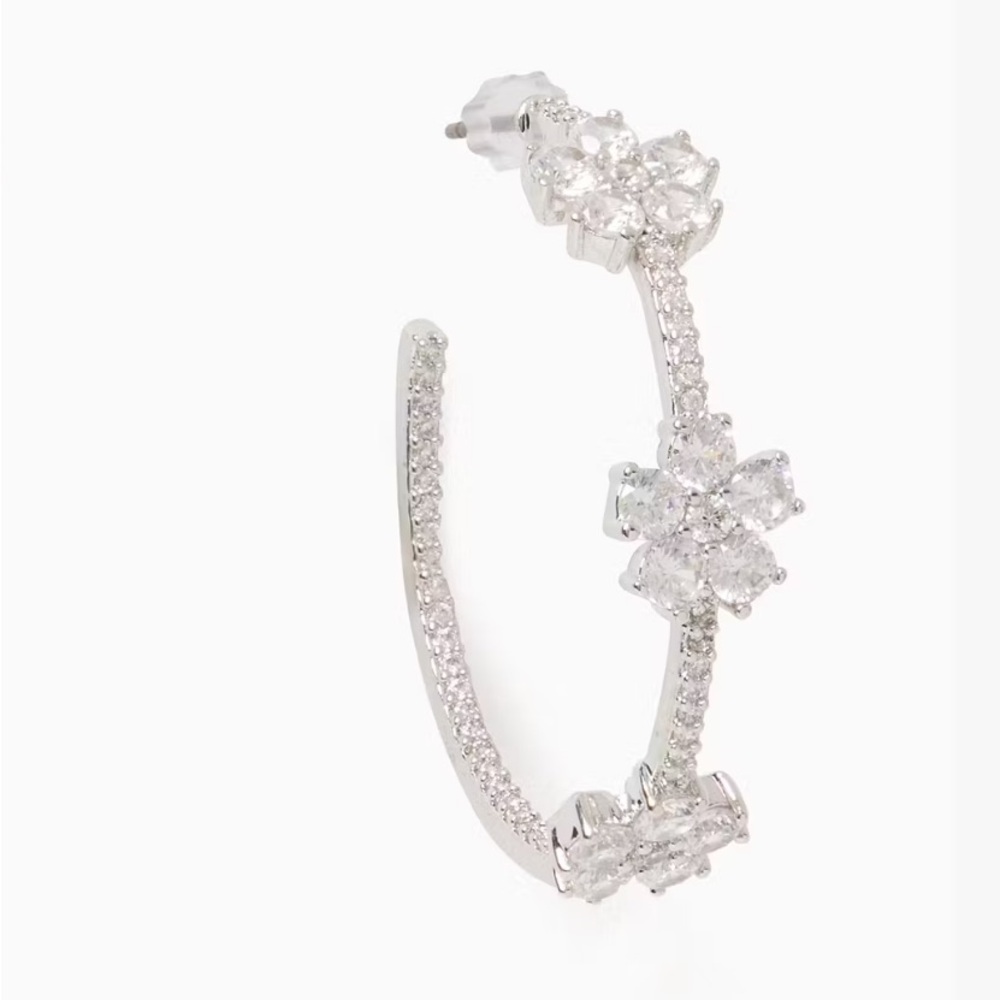 Kate Spade Gleaming Gardenia Flower Hoops
